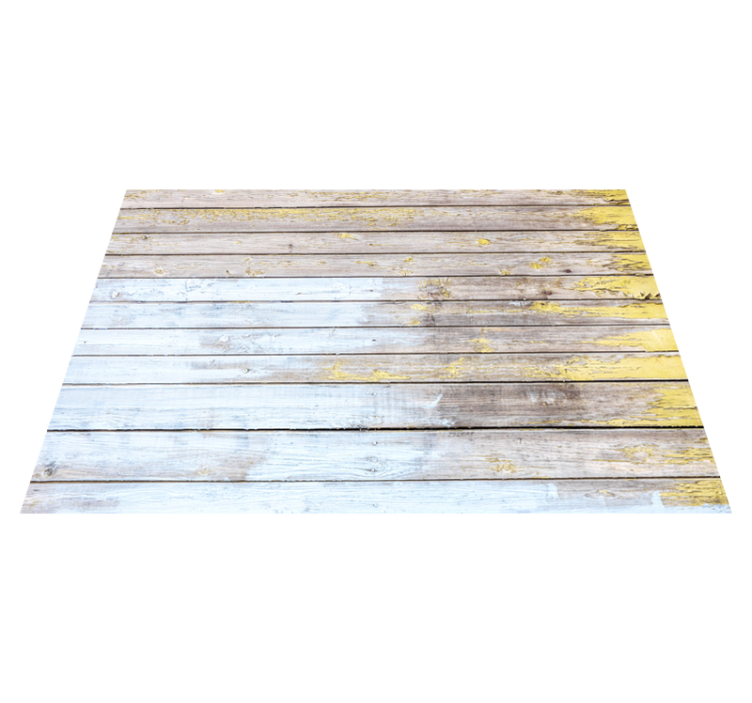 Distressed Plank Surface wood effect vinyl rug - TenStickers