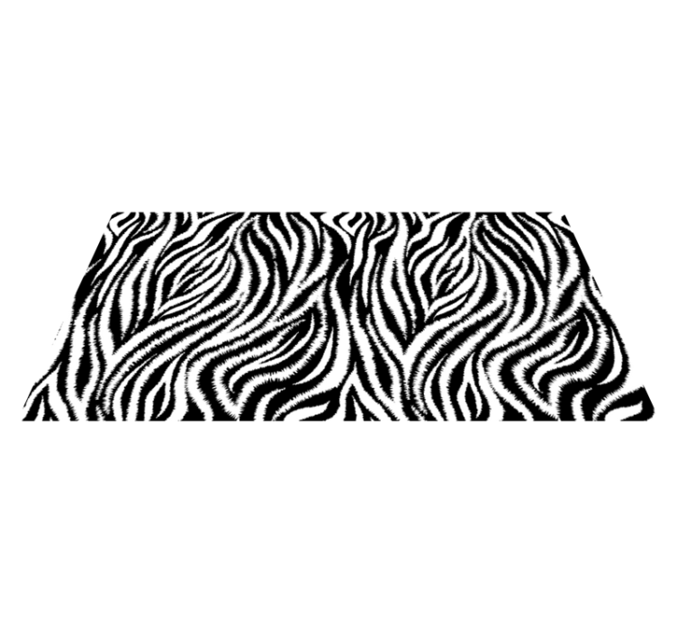 Zebra Stripe Illustration animal print vinyl rug - TenStickers