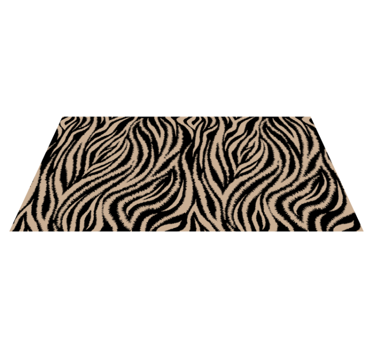 Animal print vinyl rug with zebra stripe design - TenStickers