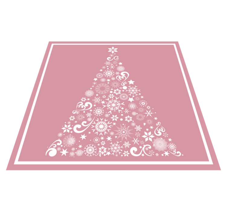 Festive Holiday Tree Christmas vinyl rug - TenStickers