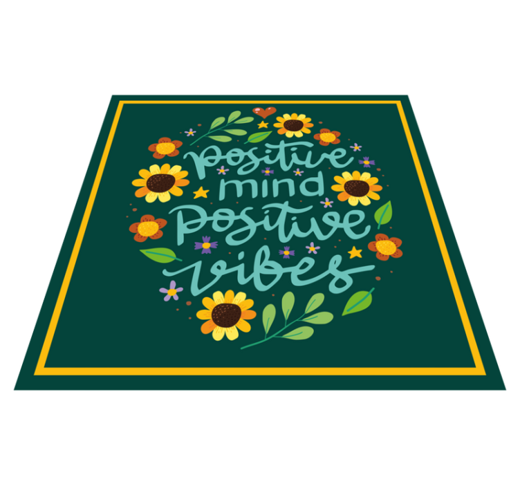 Positive Mind Vibes custom rug - TenStickers