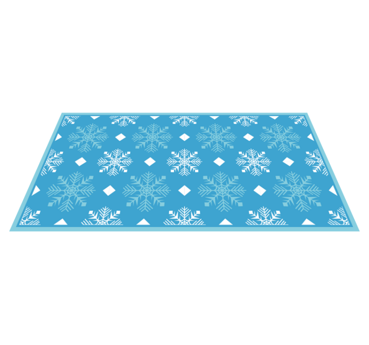 Snowflake Concept Christmas vinyl rug - TenStickers