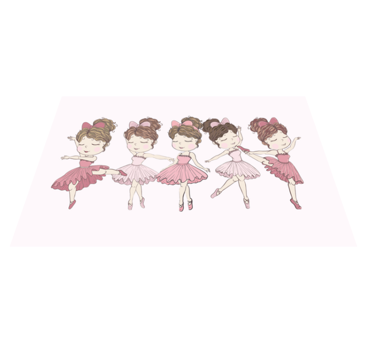 Ballet Dancers Showcase kids vinyl rug - TenStickers