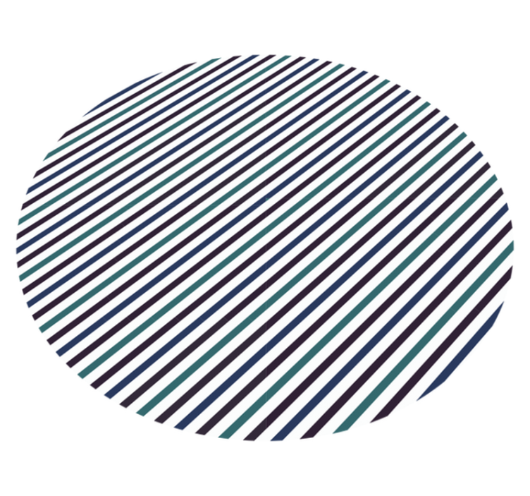 Grey and green striped vinyl rug - TenStickers