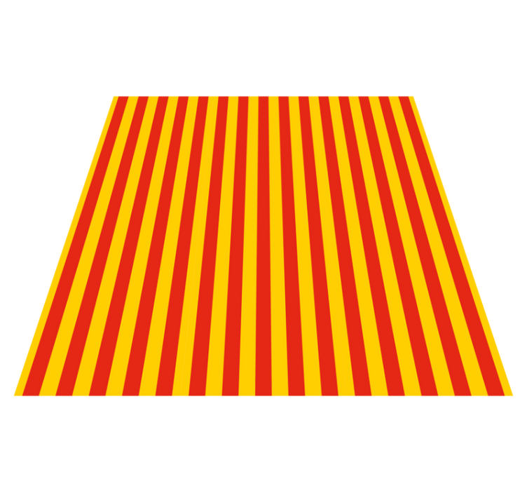 Vertical red and yellow striped vinyl rug - TenStickers