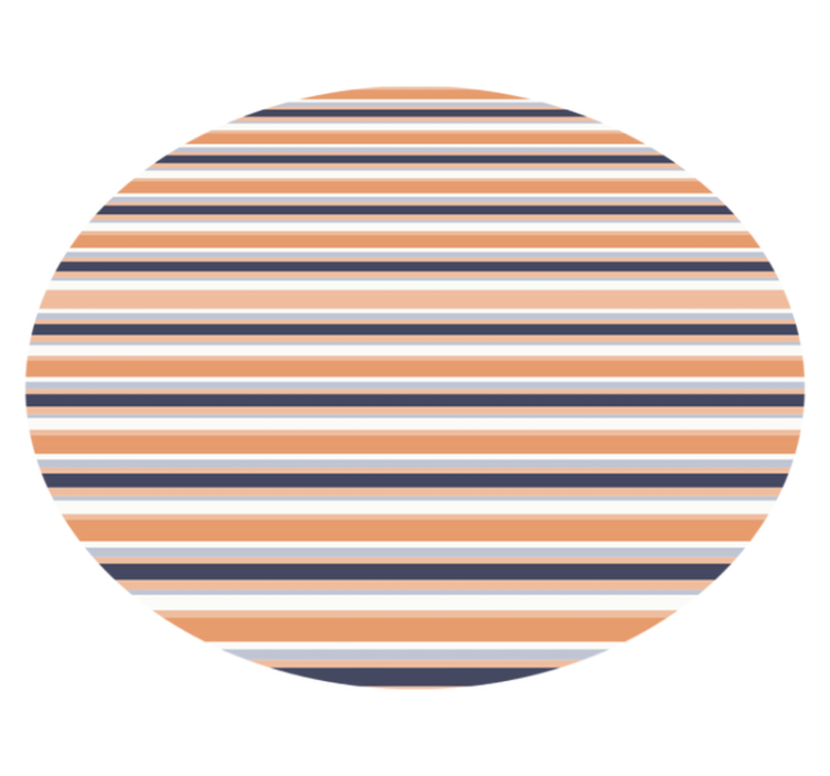 Striped Round Element striped vinyl rug - TenStickers