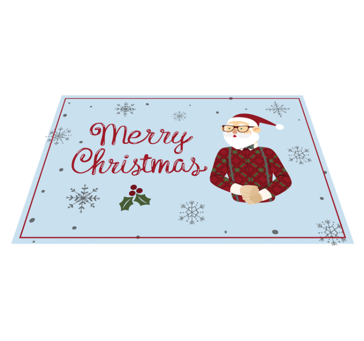 Jolly Santa Greeting halloween vinyl rug - TenStickers
