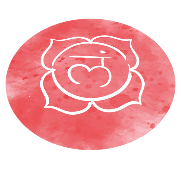 Circular Rose Design mandala vinyl rug - TenStickers