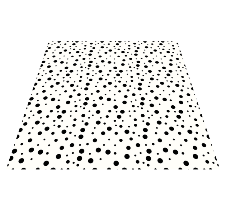 BLACK DOT PATTERN striped vinyl rug - TenStickers