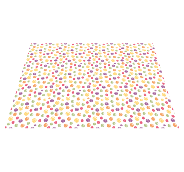 Colorful Polka Dots kids vinyl rug - TenStickers