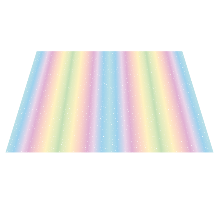 Pastel Rainbow Pattern kids vinyl rug - TenStickers