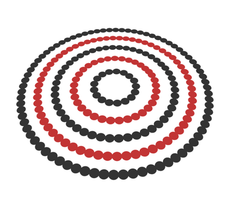 Spiral Dot Pattern geometric vinyl rug - TenStickers