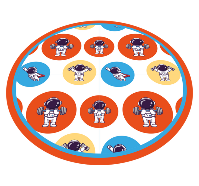 Astronaut fitness kids vinyl rug - TenStickers