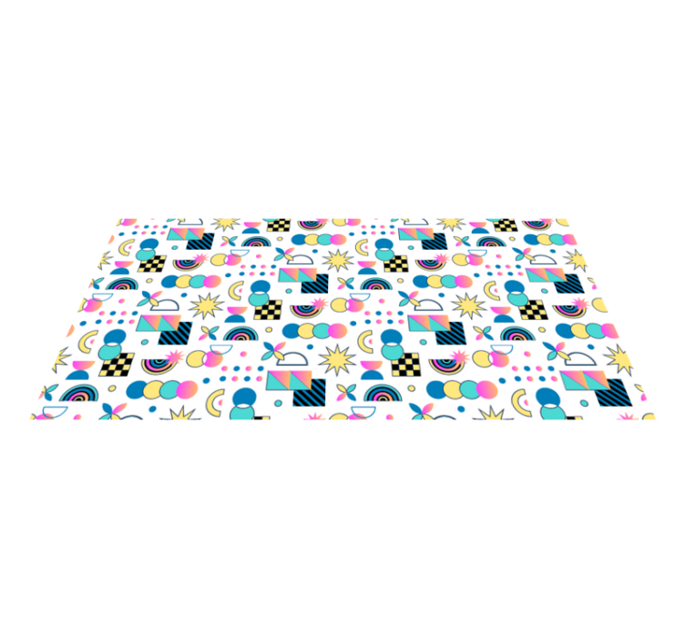 Lively elements geometric vinyl rug - TenStickers