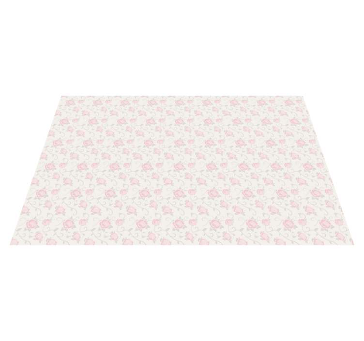 Delicate Rose Pattern floral vinyl rug - TenStickers