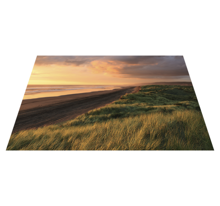Sunset Beachscape nature vinyl rug - TenStickers