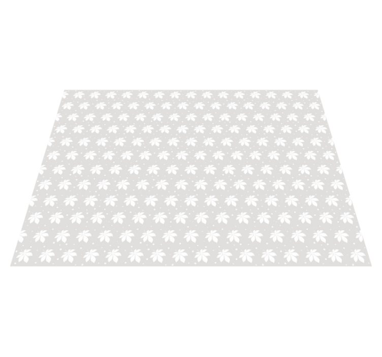 Floral vinyl rug with subtle botanical design - TenStickers
