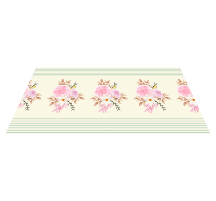 Soft Floral Arrangement bathroom vinyl rug - TenStickers