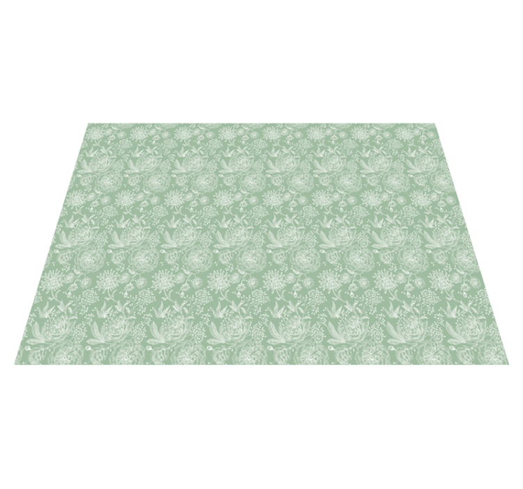 Floral Elegance Surface floral vinyl rug - TenStickers