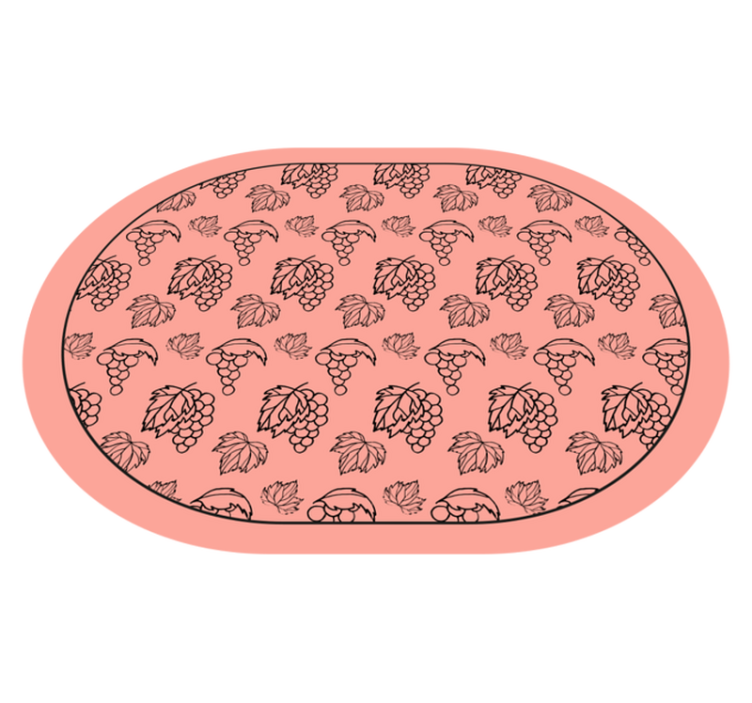 Botanical Grape Pattern floral vinyl rug - TenStickers