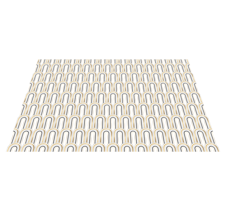 Arch Pattern Design geometric vinyl rug - TenStickers