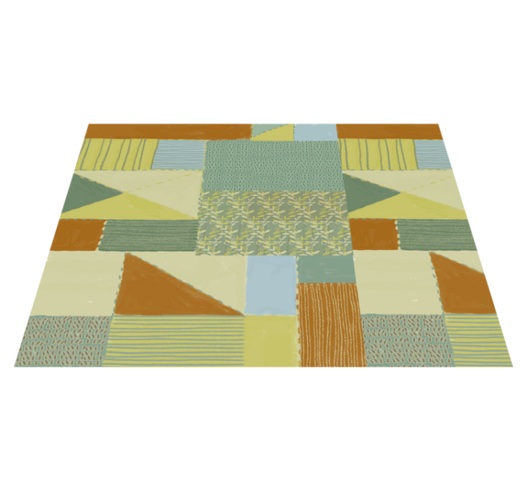 Geometric Patchwork Tapestry geometric rug - TenStickers