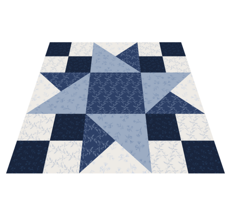 Patchwork Star Pattern geometric rug - TenStickers
