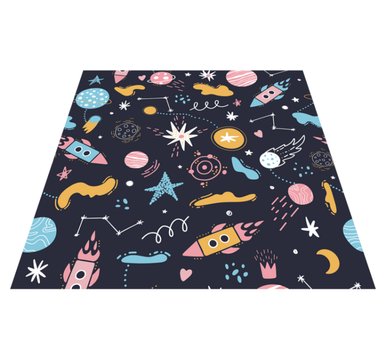 Cosmic Space Adventure playroom carpet - TenStickers