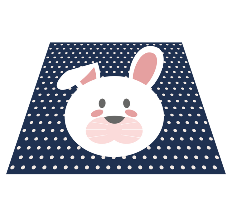 Whimsical Bunny Motif kids rug - TenStickers