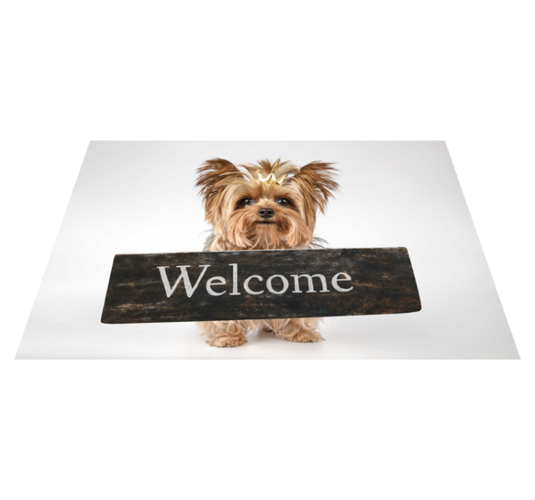 Furry Welcome Sign custom rug - TenStickers