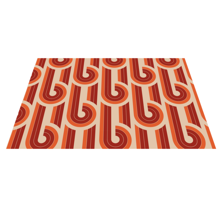 Retro Geometric Pattern geometric rug - TenStickers