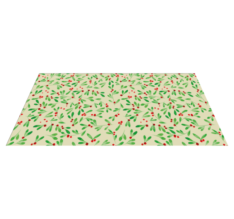 Holiday Berry Pattern Christmas carpet runner - TenStickers