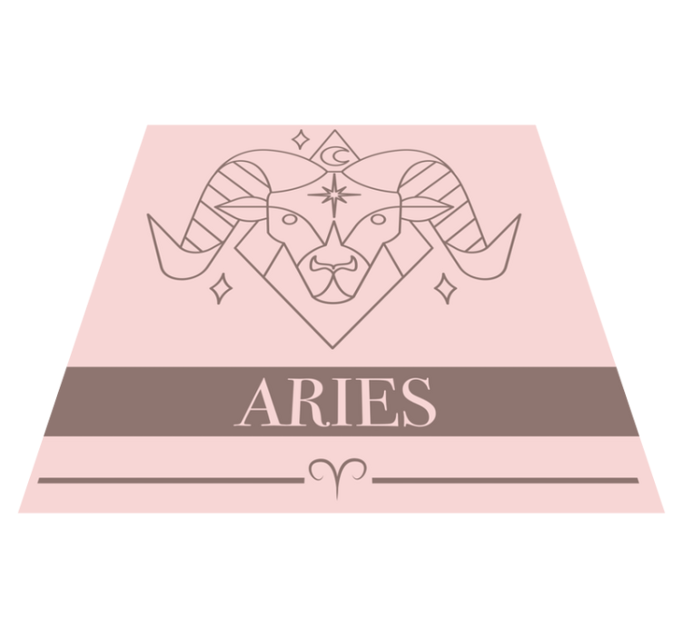 Aries Zodiac Symbol custom rug - TenStickers