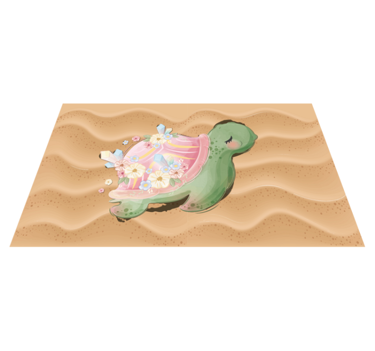 Sea Turtle Oasis playroom carpet - TenStickers