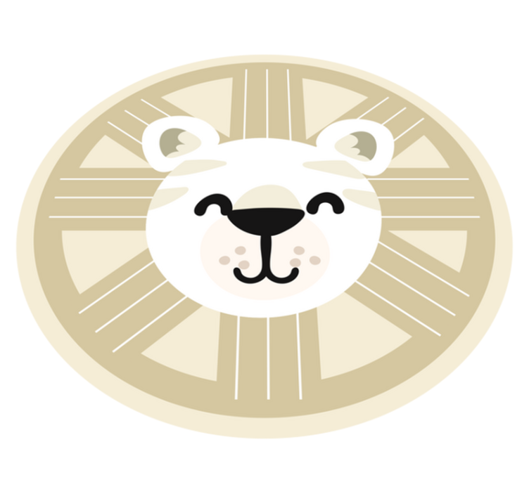 Smiling Lion Graphic kids rug - TenStickers