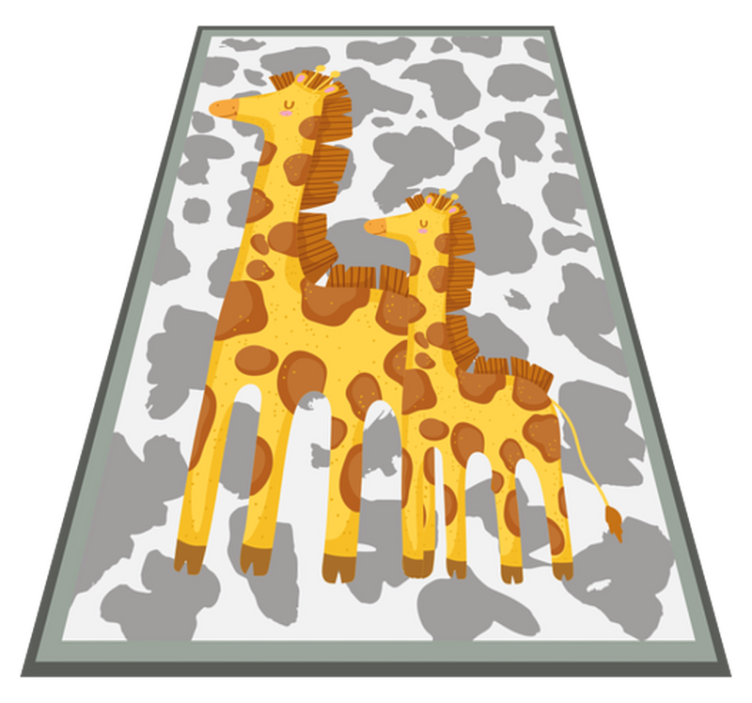 Giraffe Family Motif playroom carpet - TenStickers