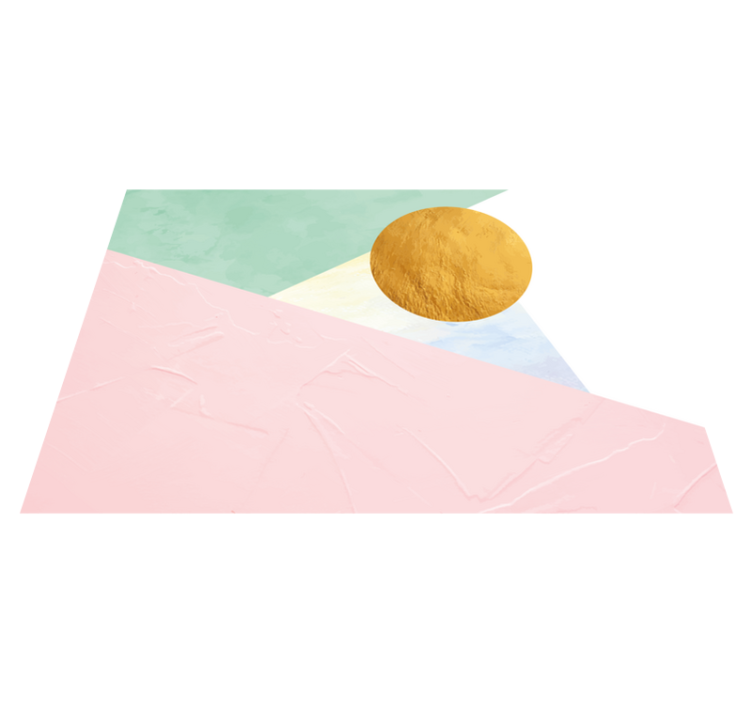 Geometric Pastel Shapes geometric rug - TenStickers