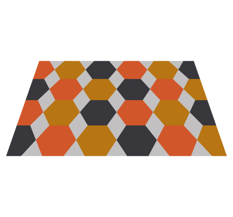 Hexagonal Pattern geometric rug - TenStickers