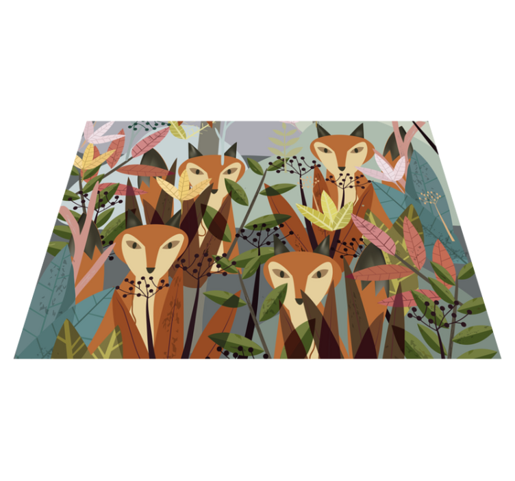 Forest Fauna Art animal mat - TenStickers