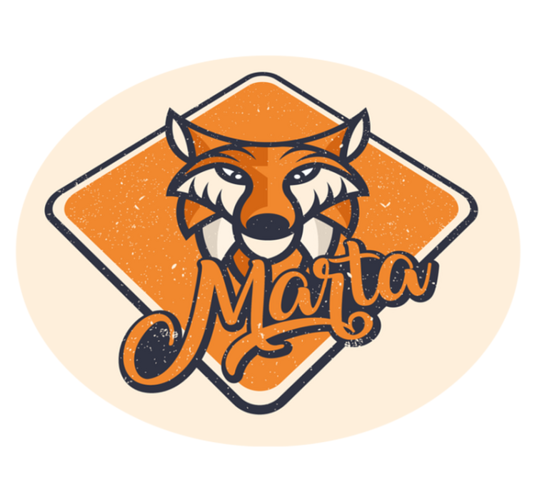 Customizable Clever Fox custom vinyl rug - TenStickers