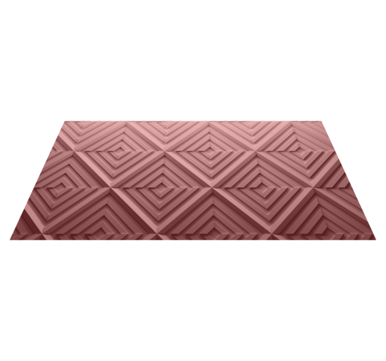 Chevron Textured Surface geometric vinyl rug - TenStickers