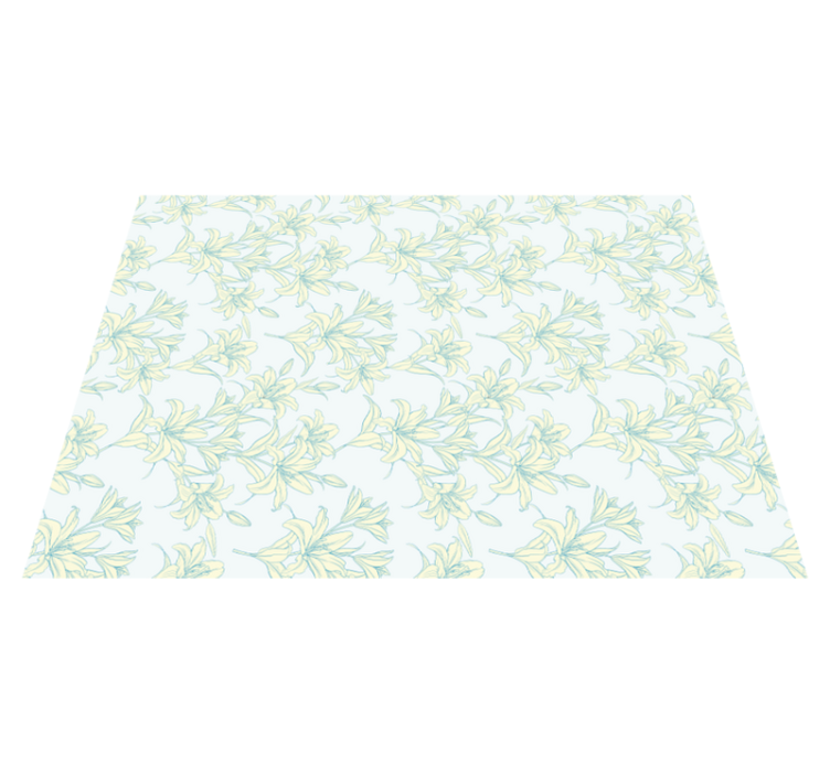 Gentle Blossom Motif kids vinyl rug - TenStickers