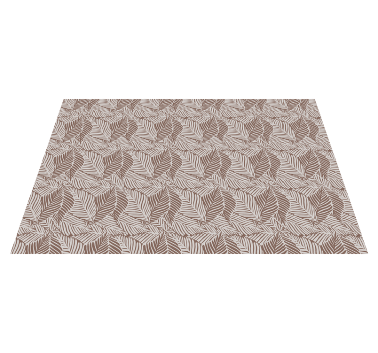 Leaf Patterned Surface floral vinyl rug - TenStickers