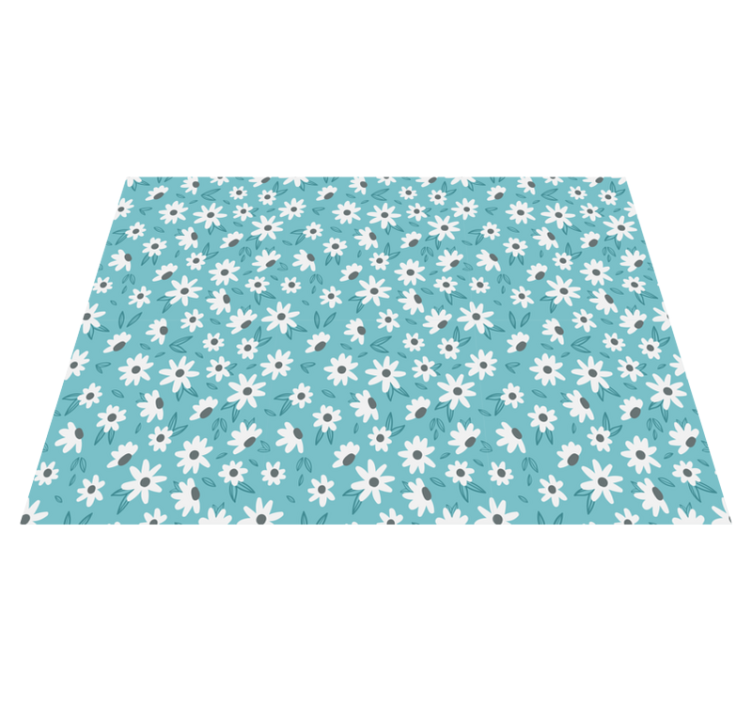 Floral Patterned Decor floral vinyl rug - TenStickers