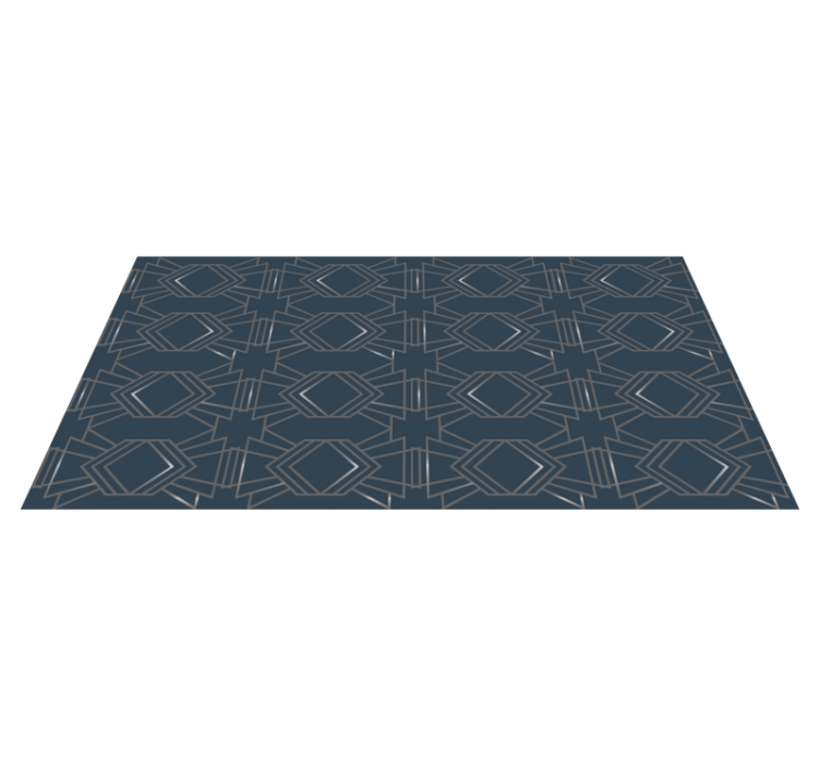 Geometric Patterned Ground Cover geometric vinyl rug - TenStickers