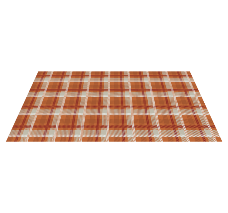 Plaid patterned warmth living room vinyl rug - TenStickers