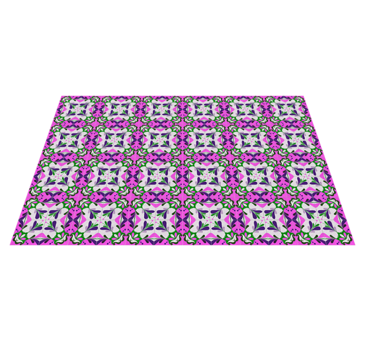 pink hydraulic tile vintage rug - TenStickers