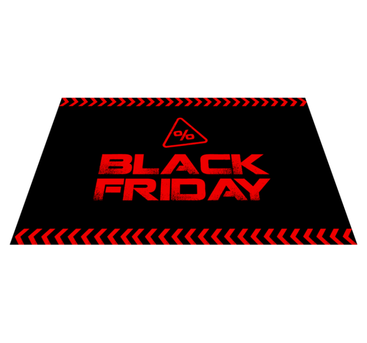 alert Black Friday black rug - TenStickers