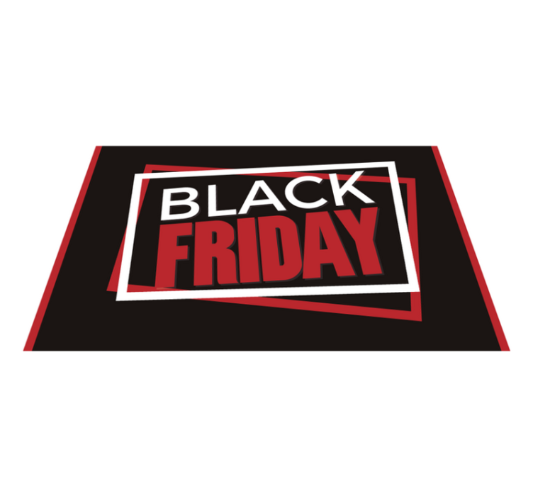 Black Friday promo black rug - TenStickers
