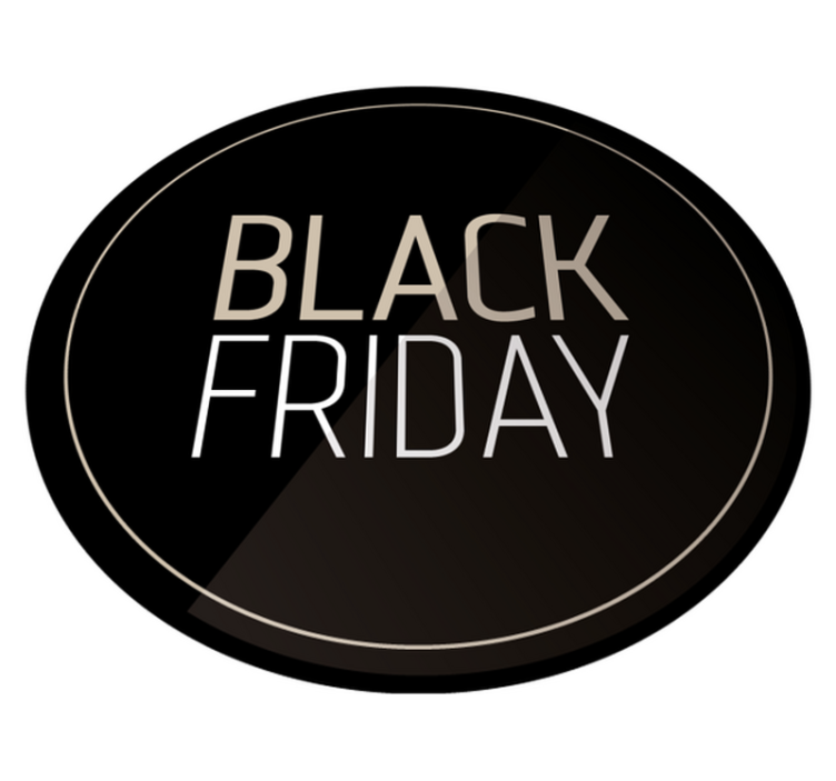 round Black Friday circular rug - TenStickers